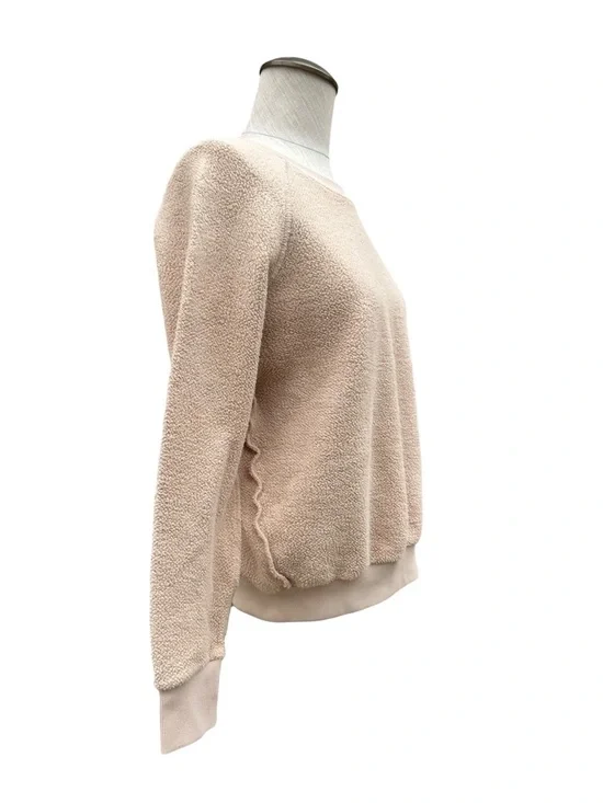 PerfectWhiteTee Ziggy Shrunken Crew Neck Sweatshirt Reverse Fleece Dune NWT XS - Picture 4 of 7